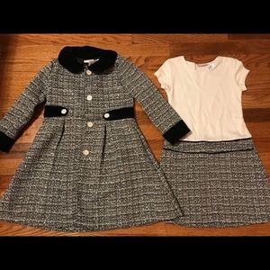 Girls Sz 6 Dress with matching coat